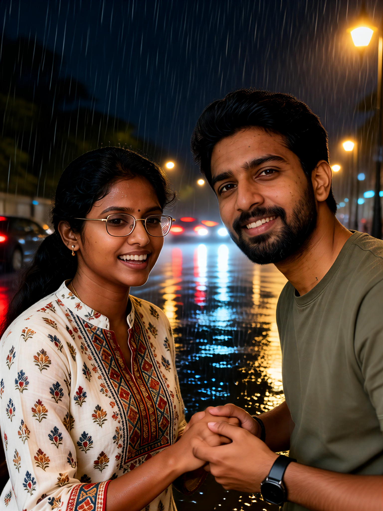 Laughing Rain Couple image