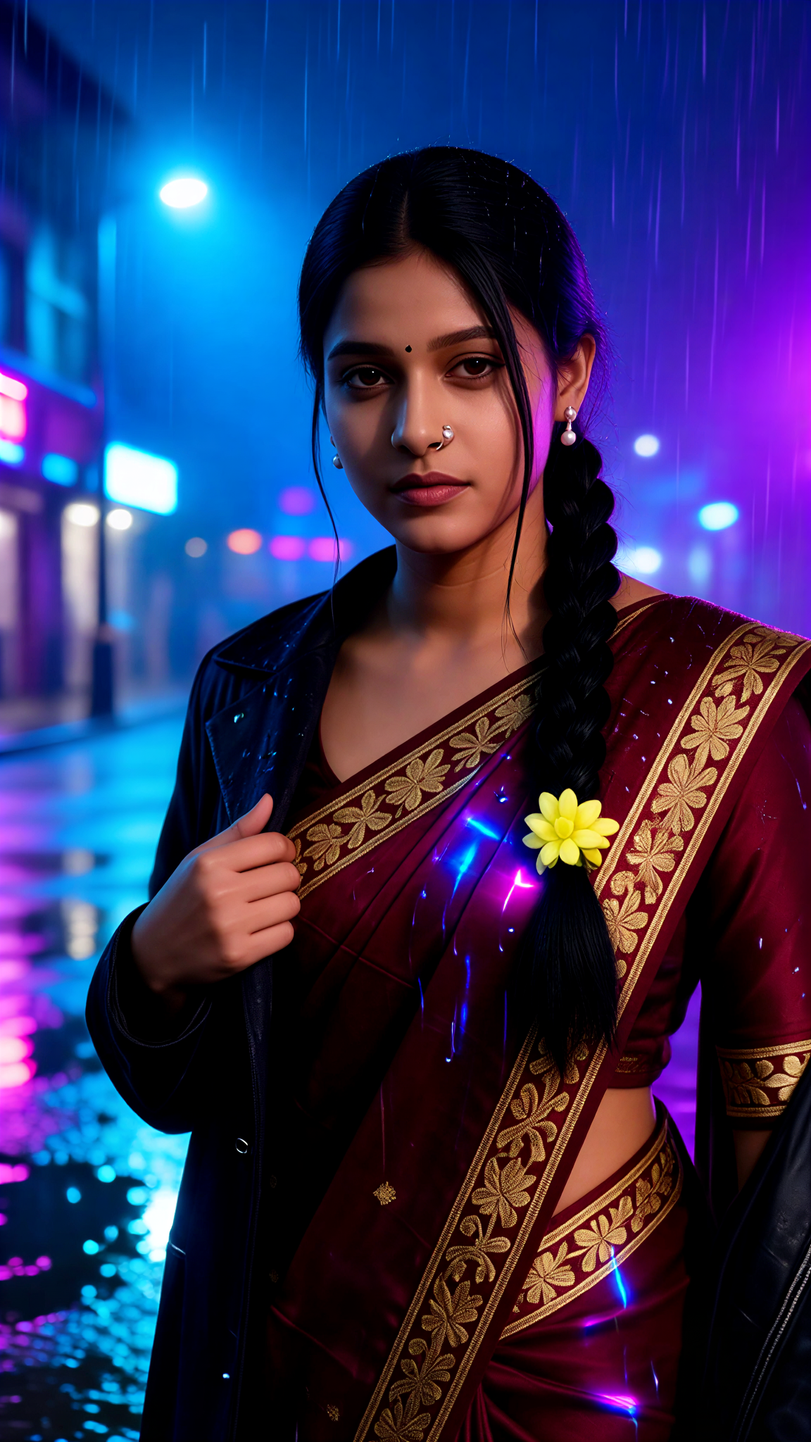 Neon Sad Portrait image