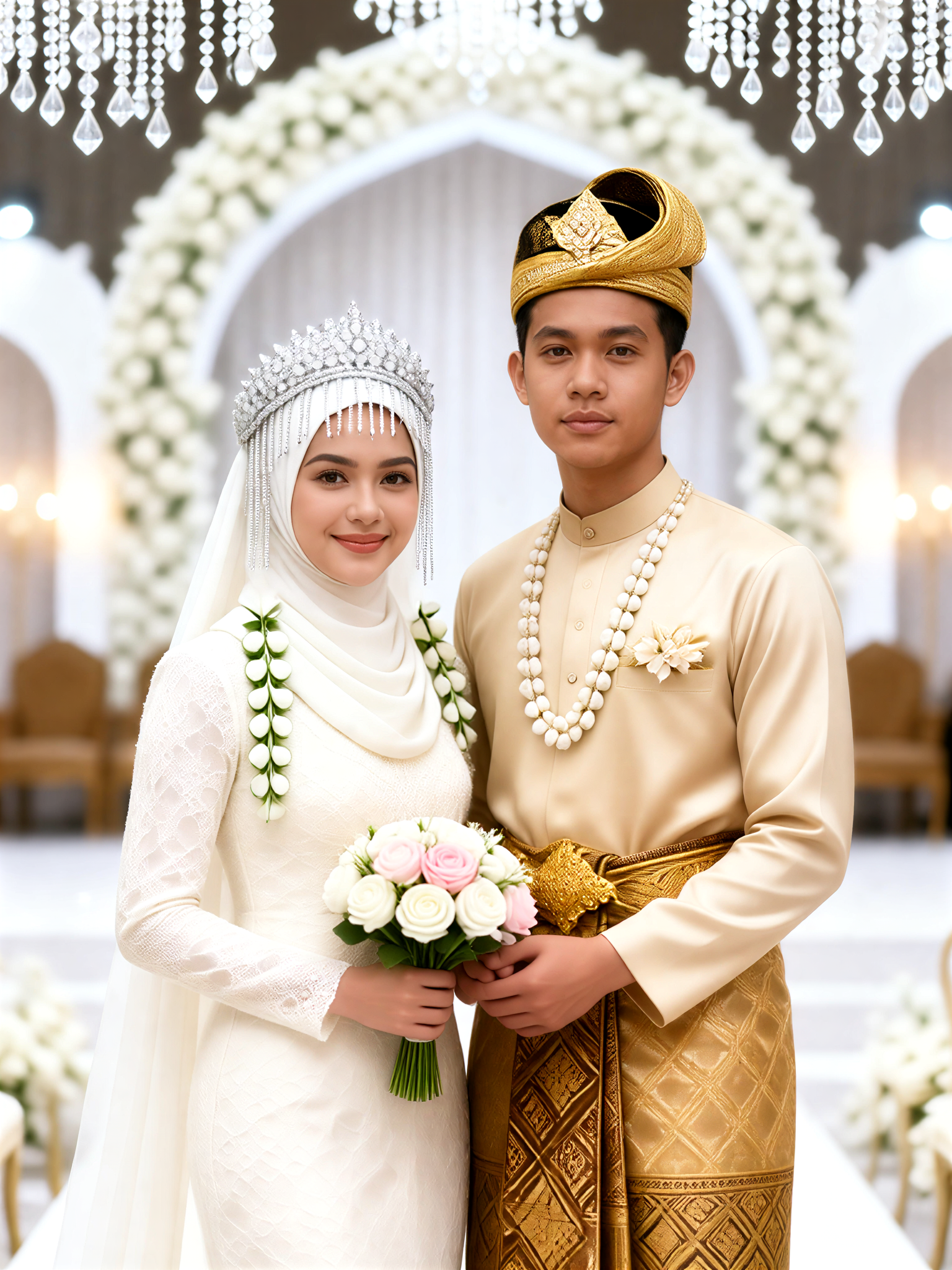 Silver Hijab Wedding image