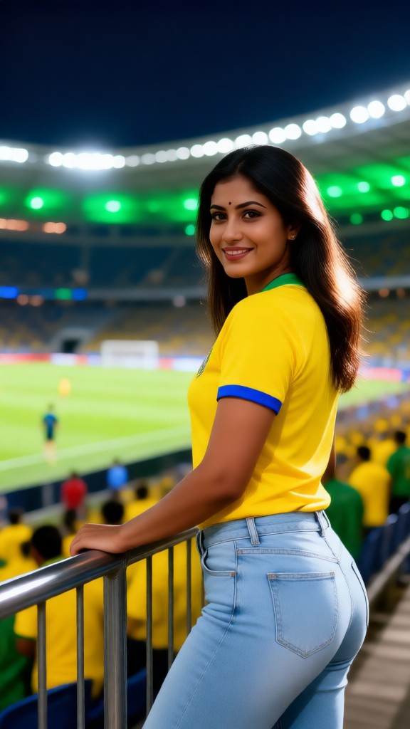 Her Love For Brazilian Football-p image