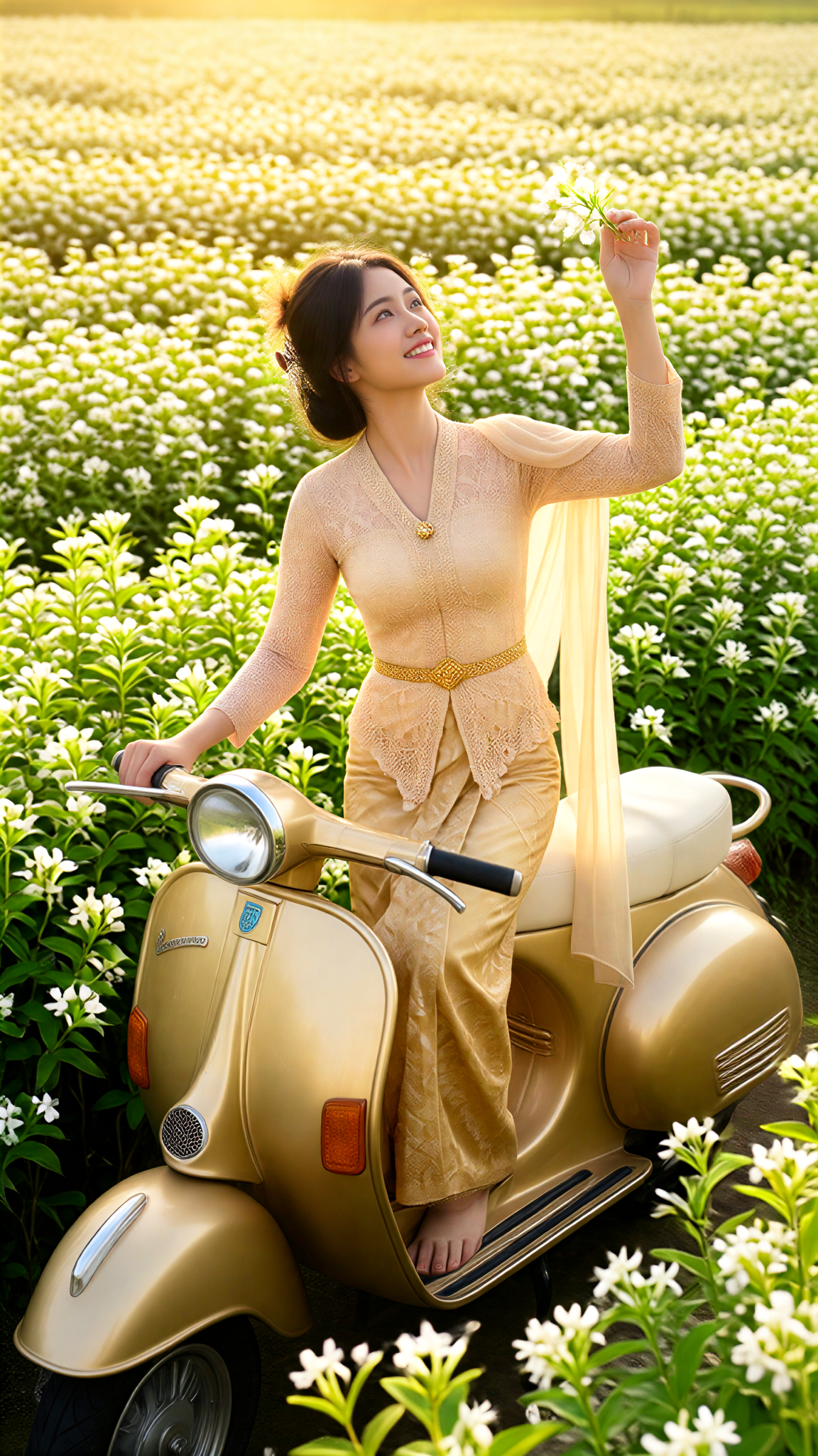 Champagne Vespa Kebaya image