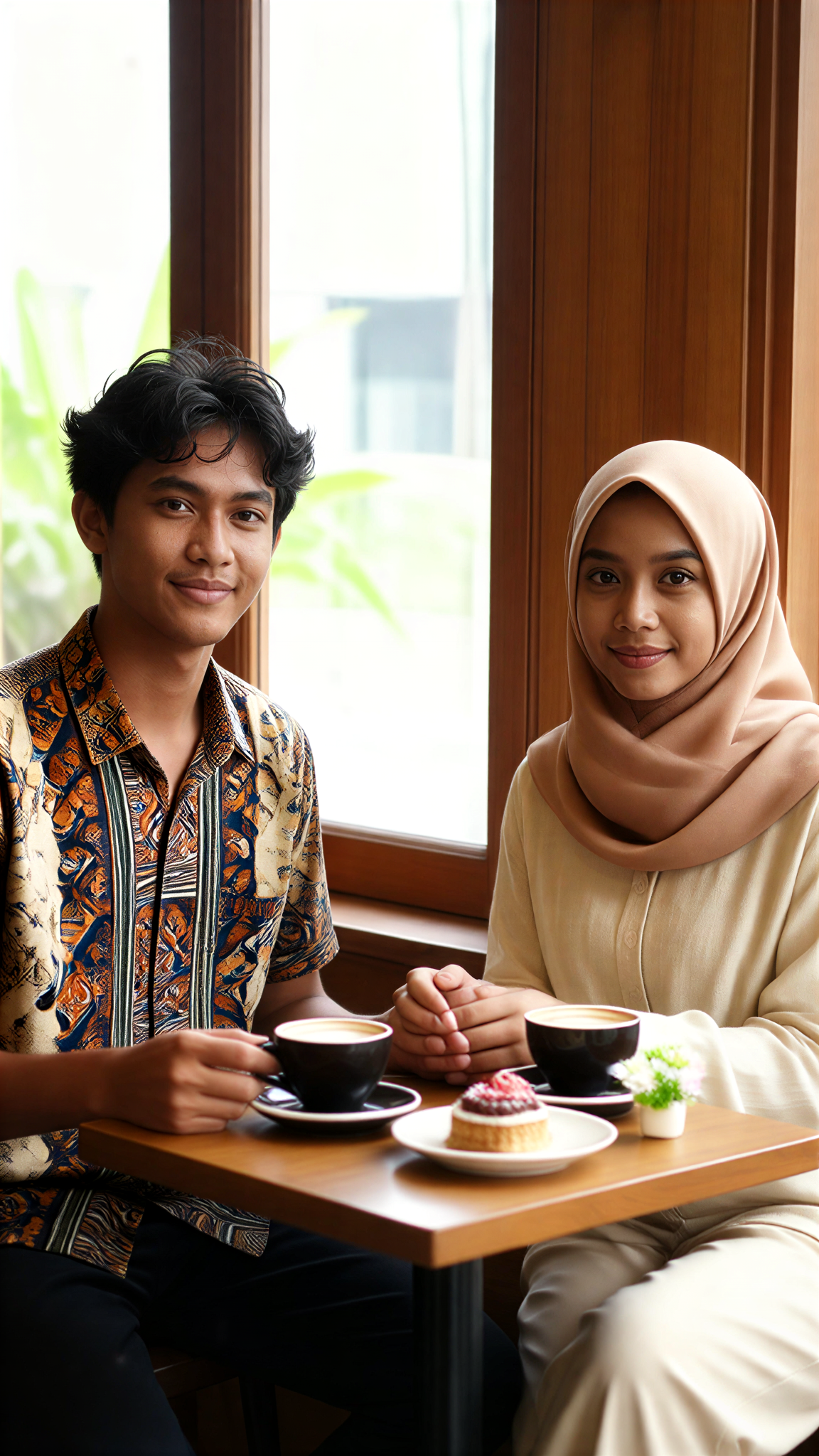 Warm Cafe Couple image