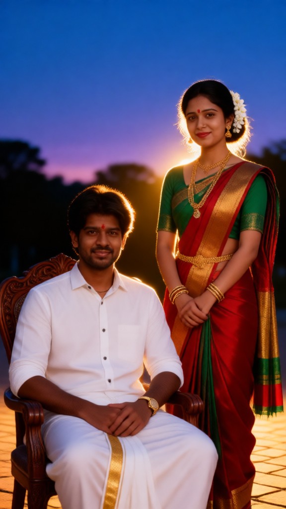 Backlit photo of traditional clothing-p image