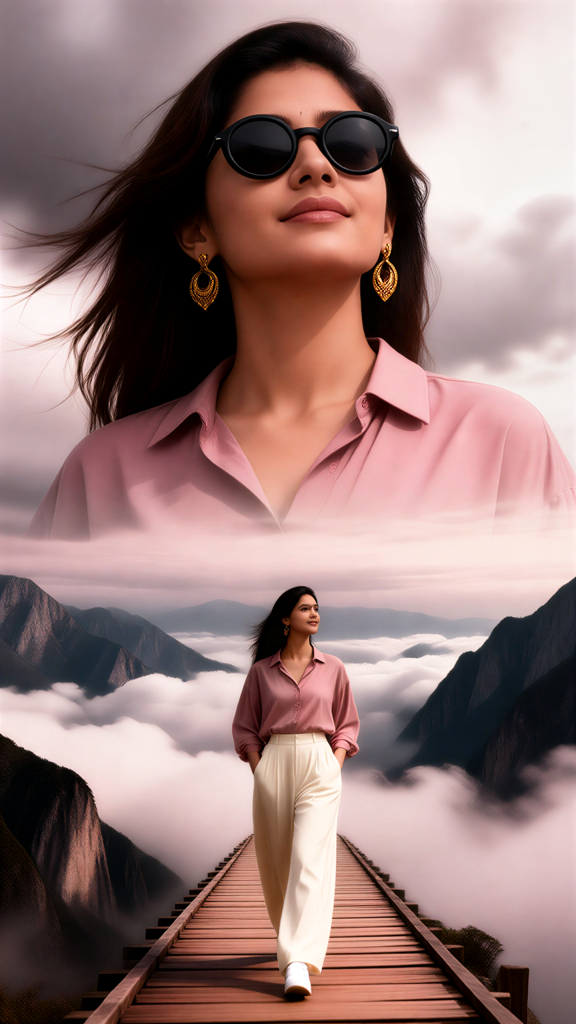 Pink Shirt and Sunglasses image