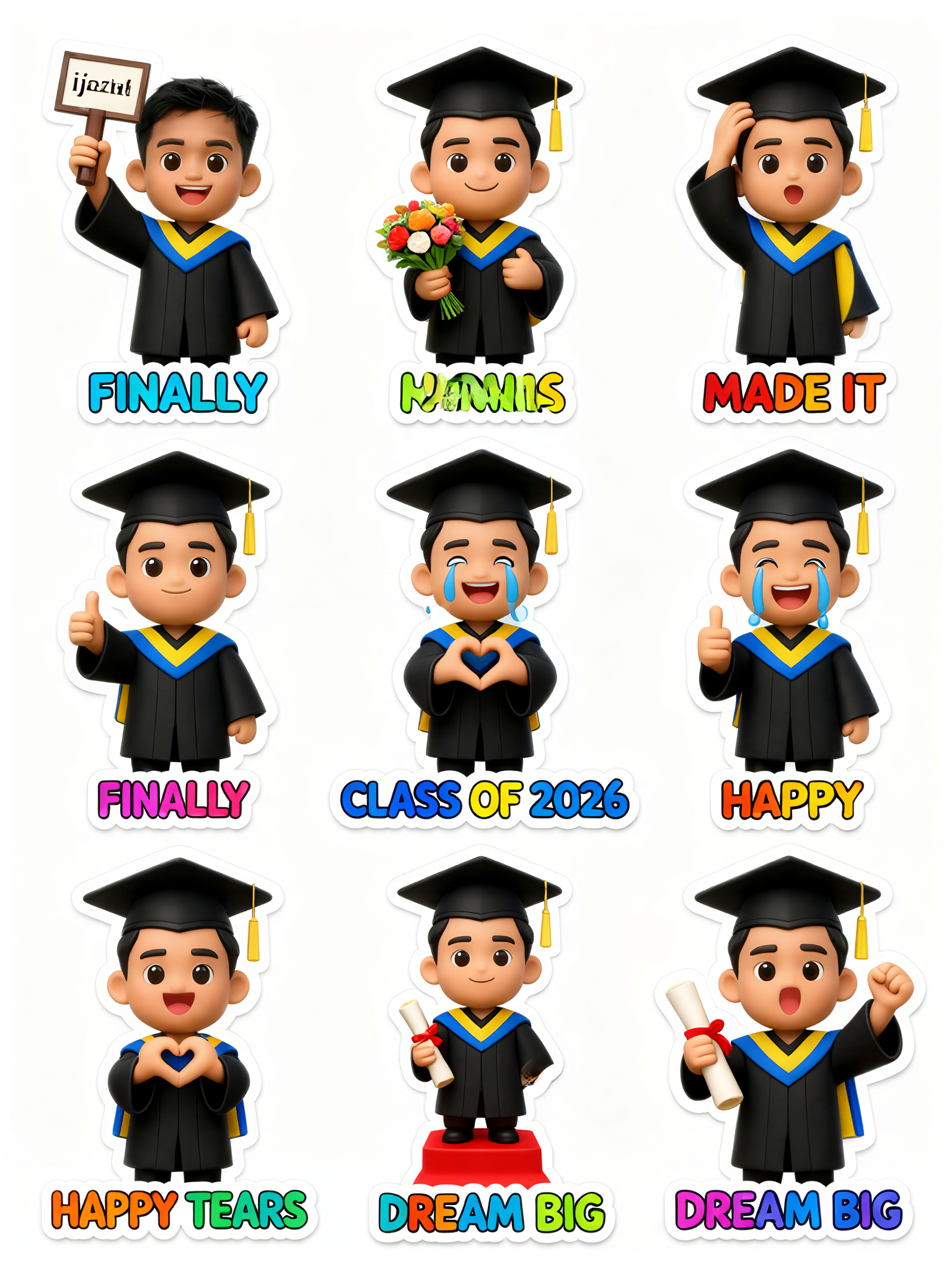 Graduation Sticker Sheet image