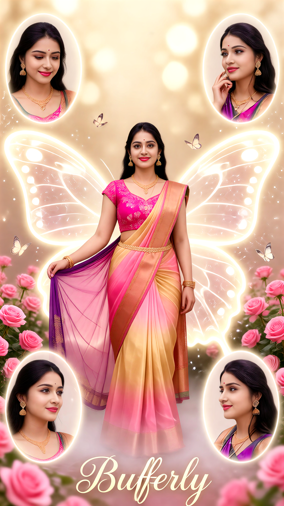 Saree Butterfly Flash Screen-4 image