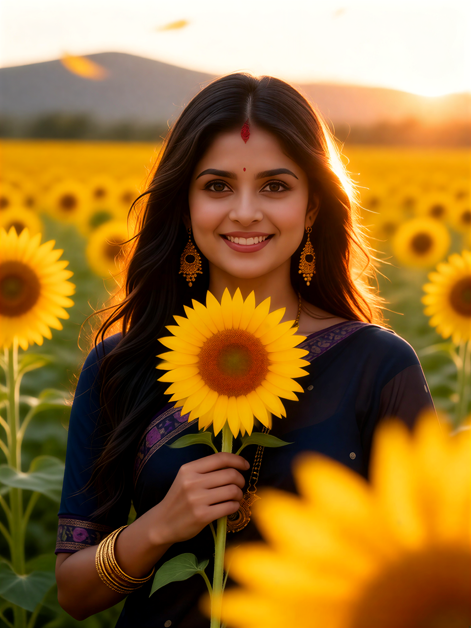 Porträt in einem Meer von Blumen-1 image