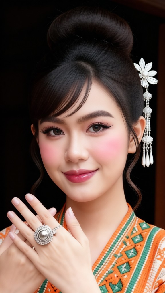 Thai Peach Bridal Makeup image