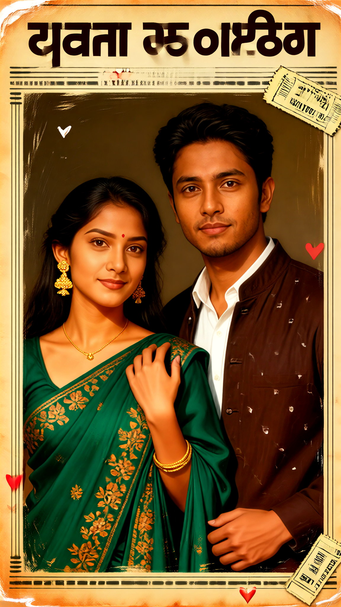 Old Newspaper Love Poster image