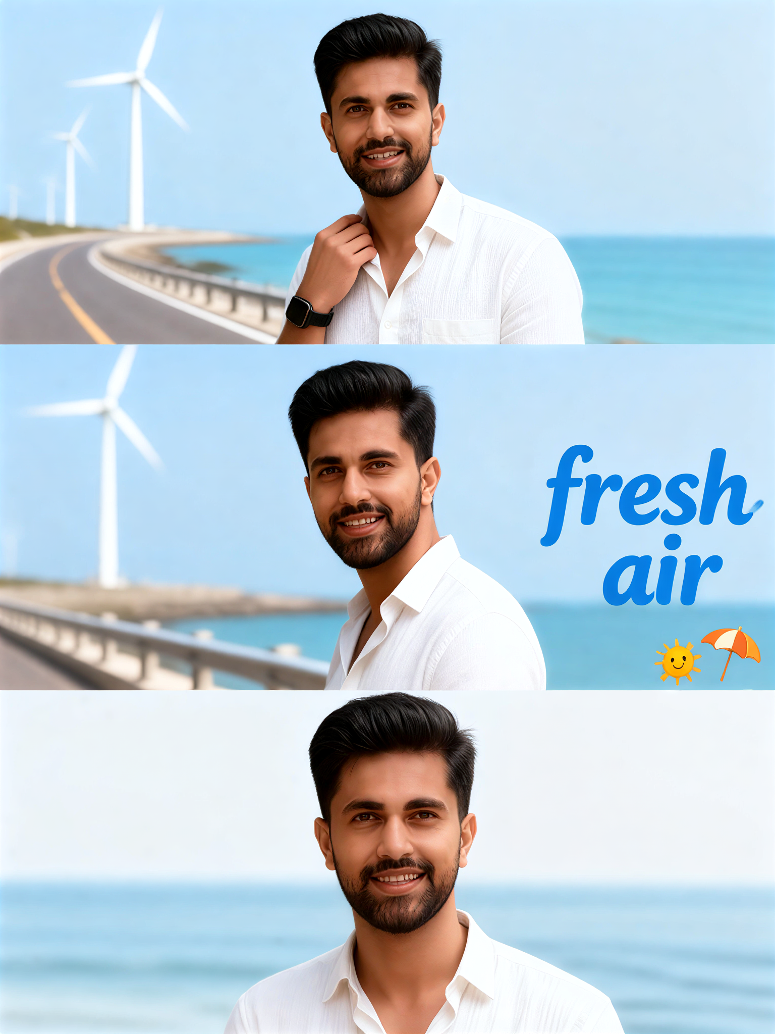Male protagonist of the seaside free jigsaw puzzle image