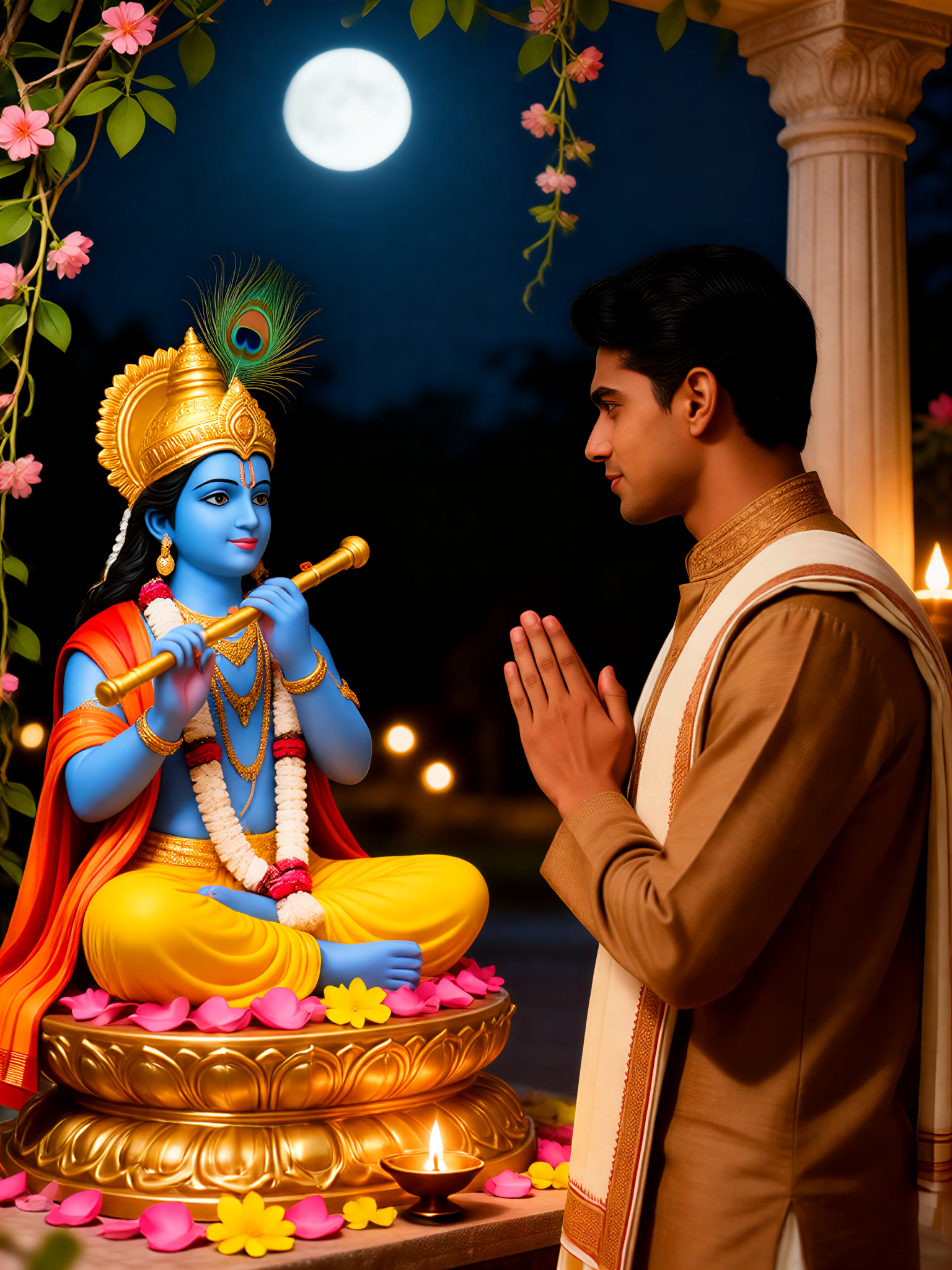 Krishna devotional portrait-4 image