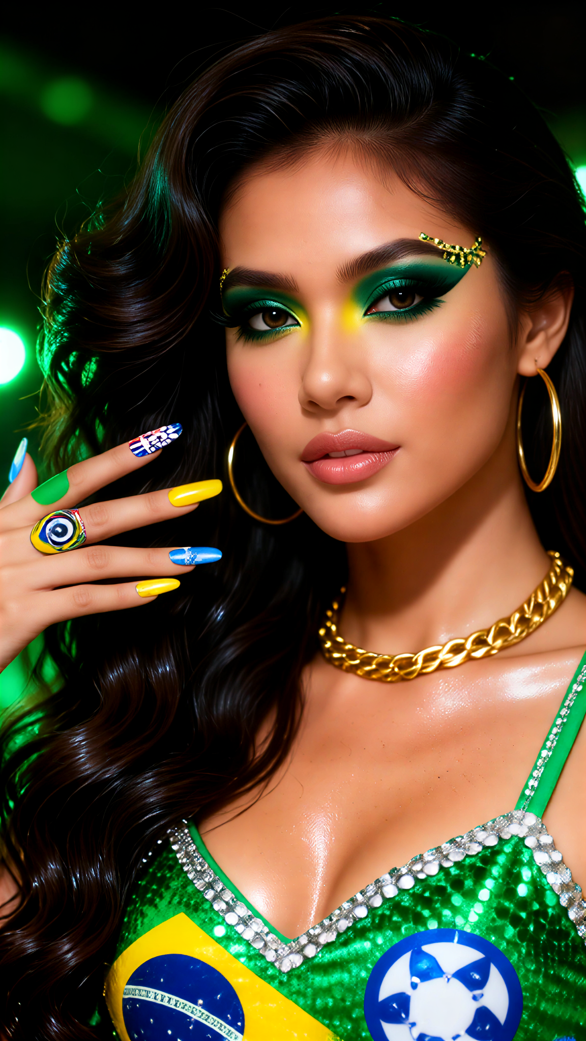 Brazilian football makeup image