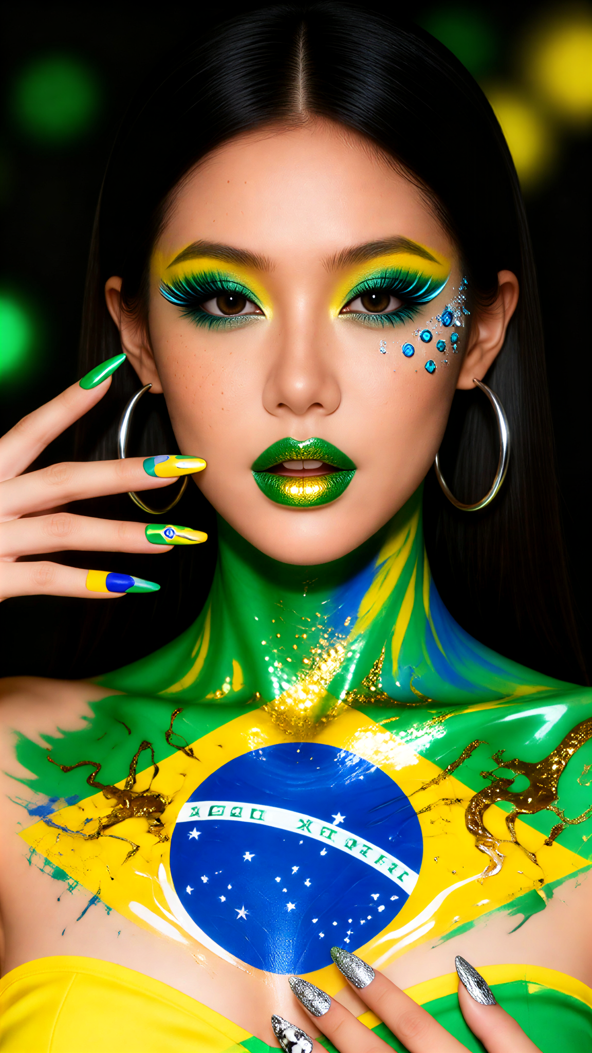 Brazilian football makeup image