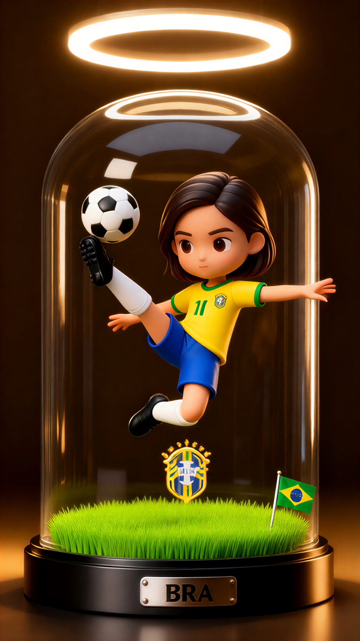 Girls' soccer figure - BRA image