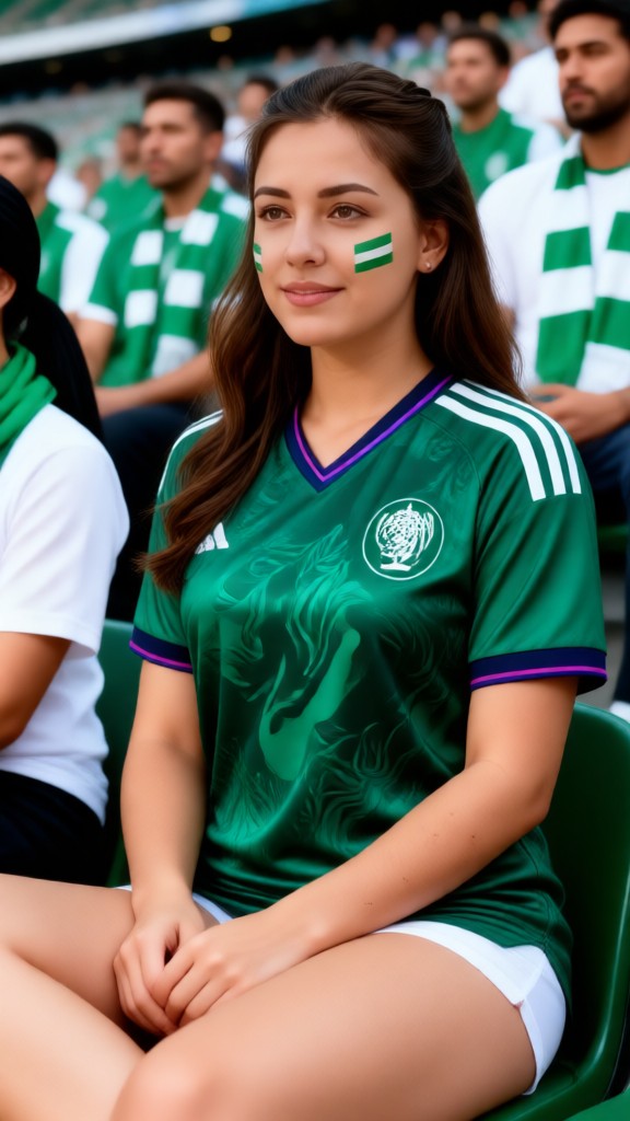 Saudi Green Football Fan image