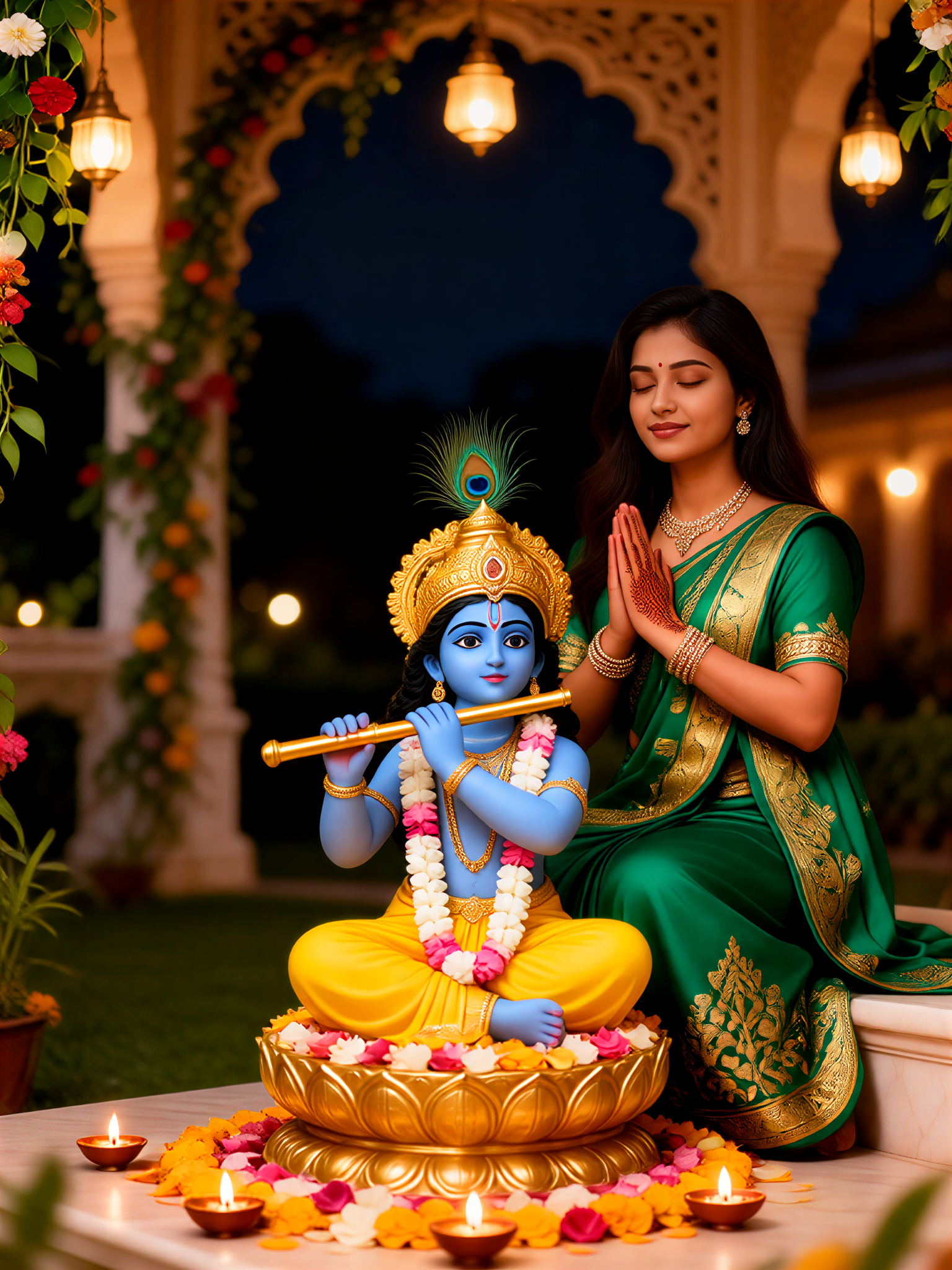 Krishna devotional portrait-13 image