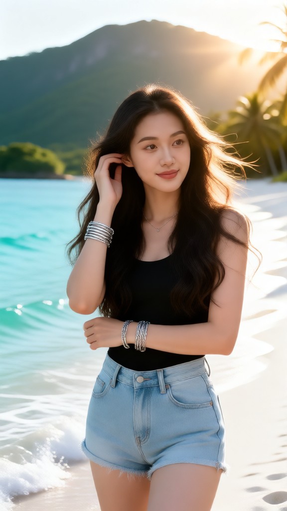 Beach Girl Portrait image