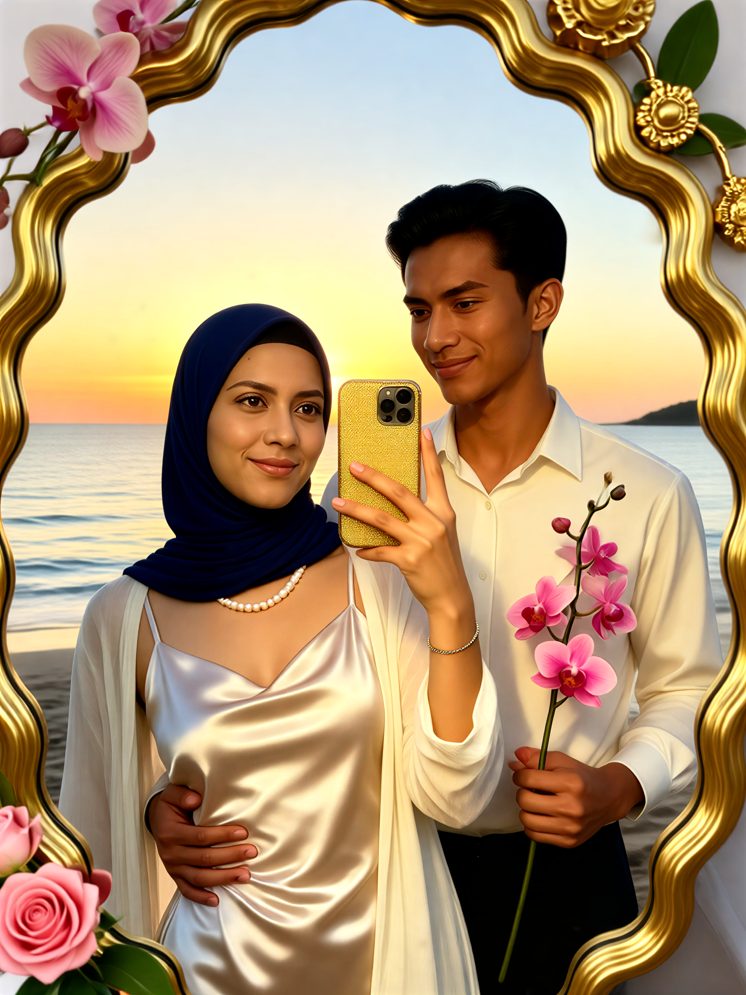 Sunset Wave Couple image