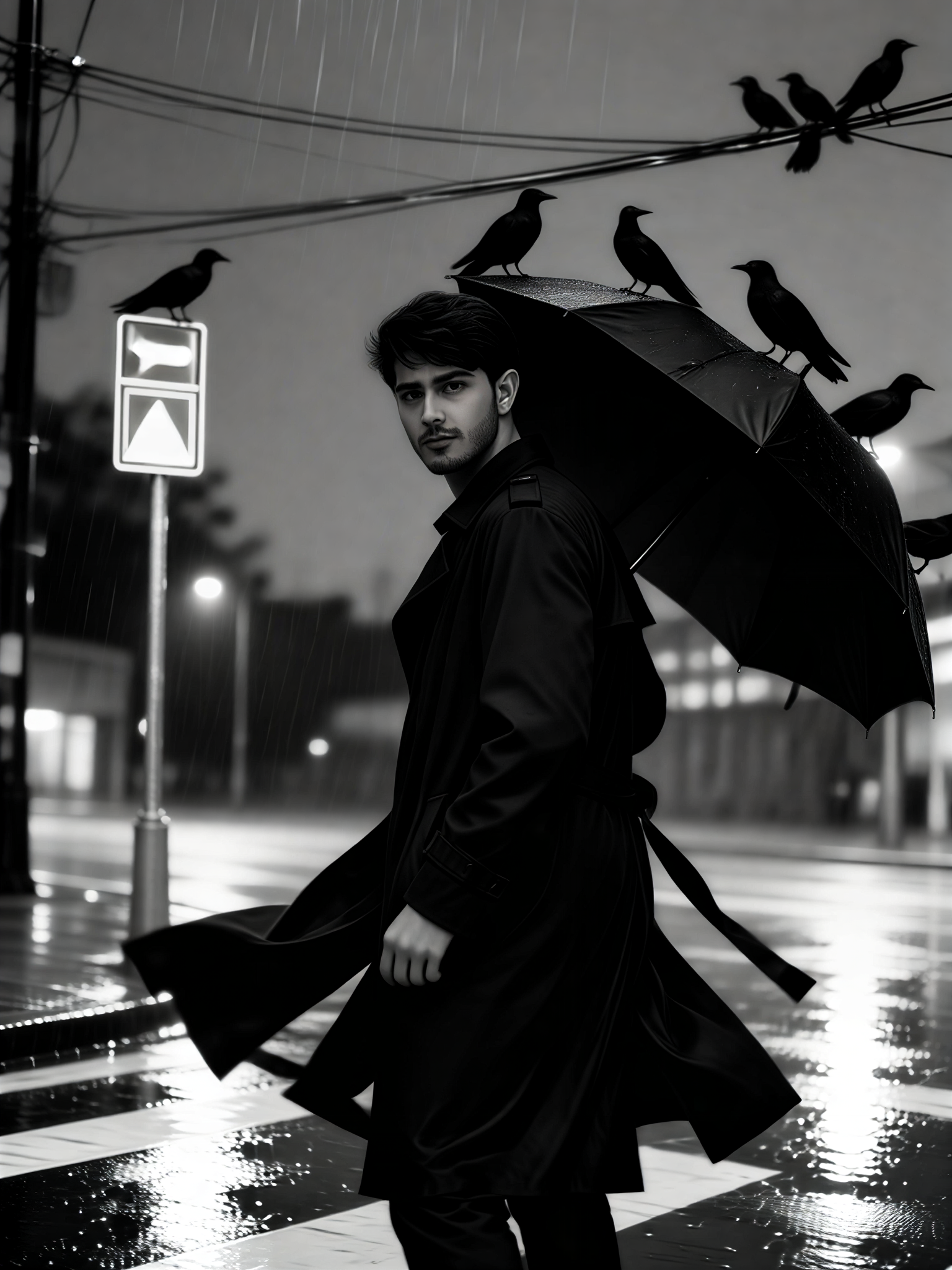 Raven Coat Rain image