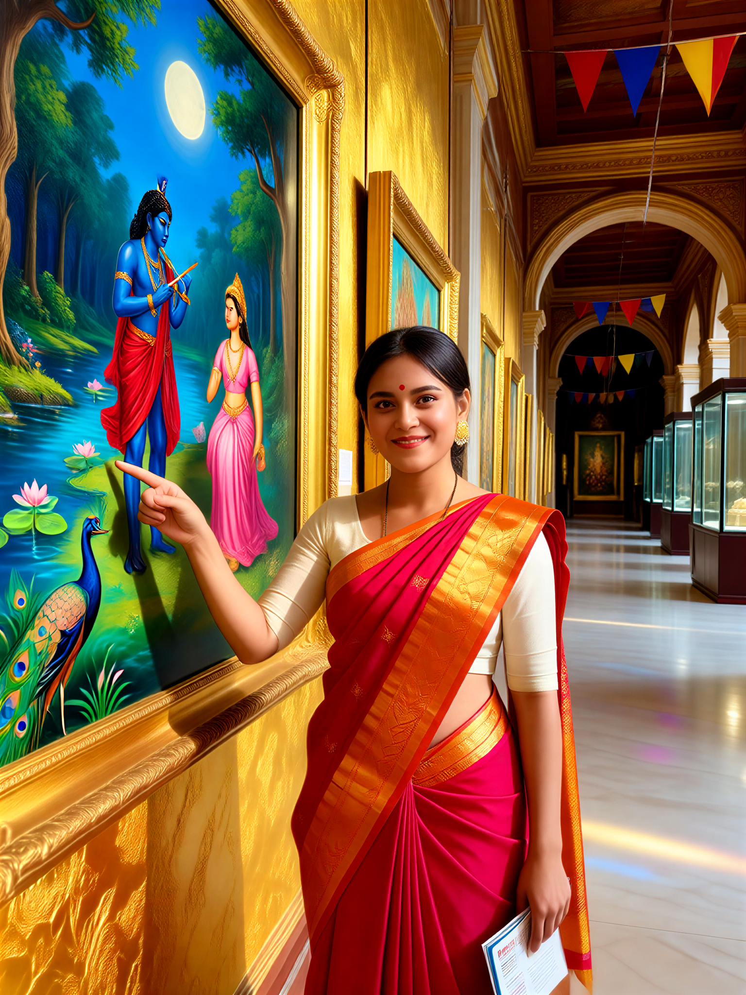 Indian Mythology Gallery - Rotokrishna Finger Painting image