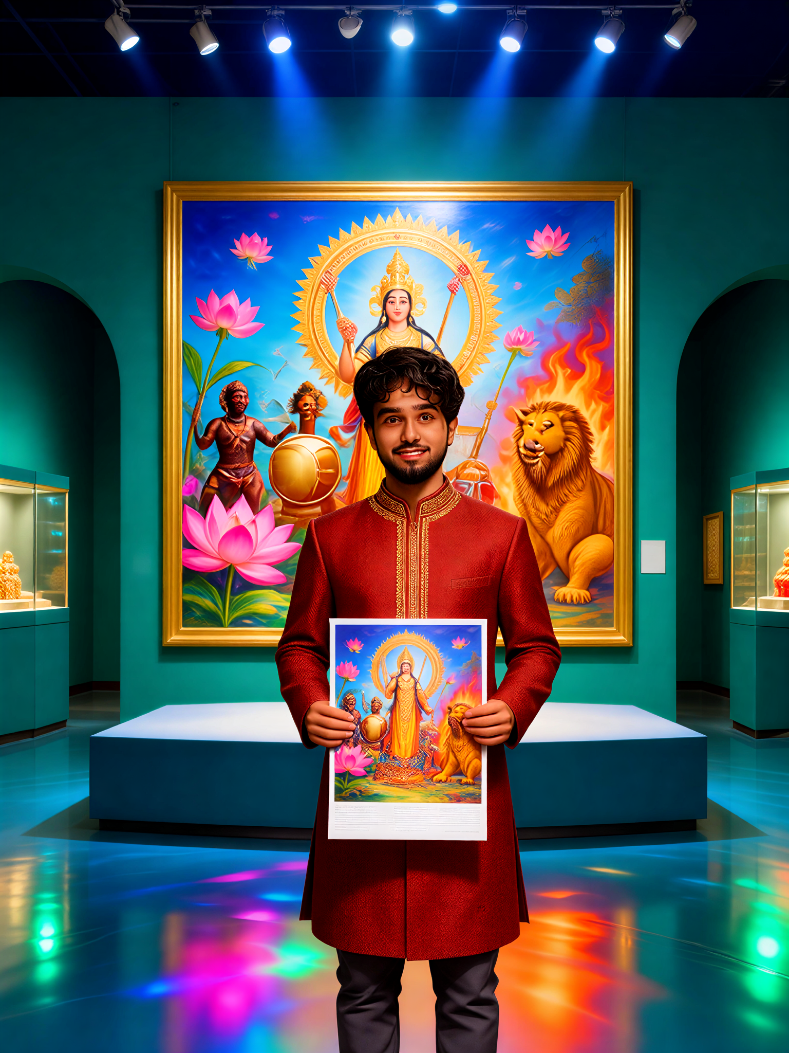 Indian Mythology Gallery · Goddess Festival Exhibition Wall image