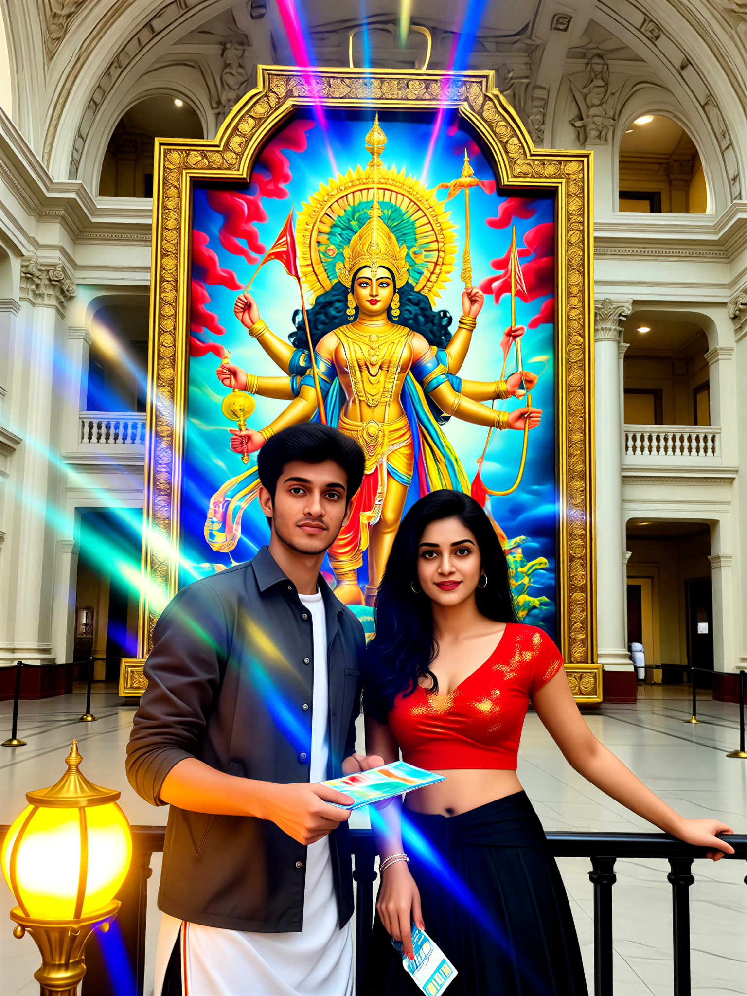 Indian Mythology Gallery · Durga Exhibition Signed Couple image