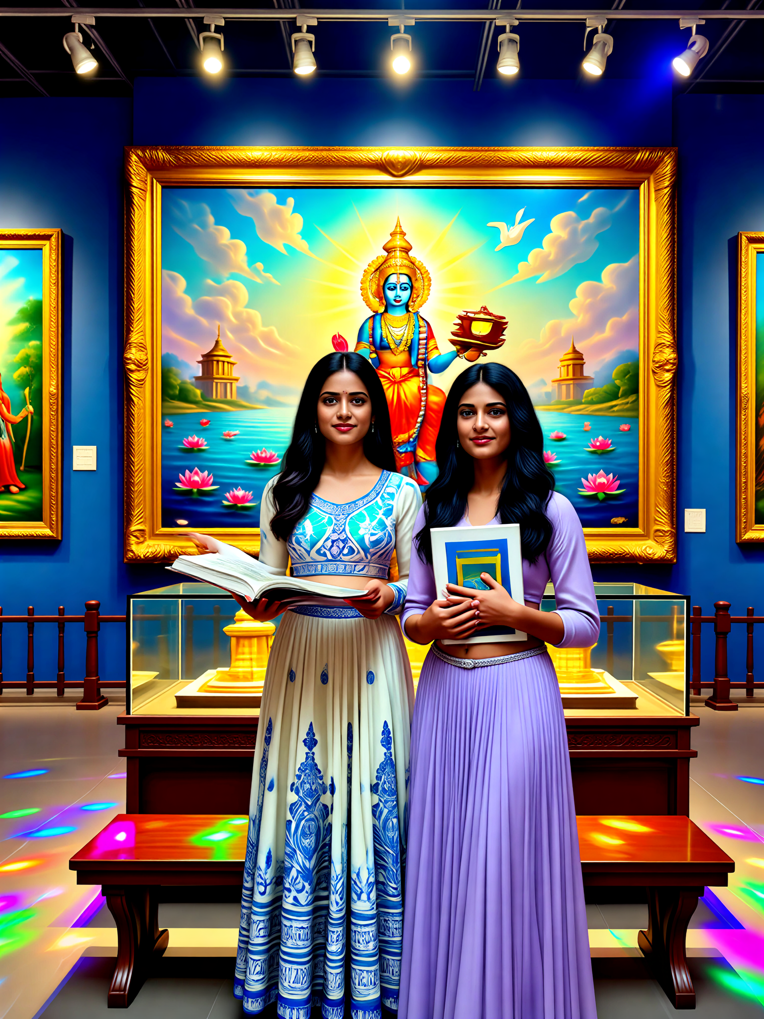 Indian Mythology Gallery · Saraswati Double Reading image