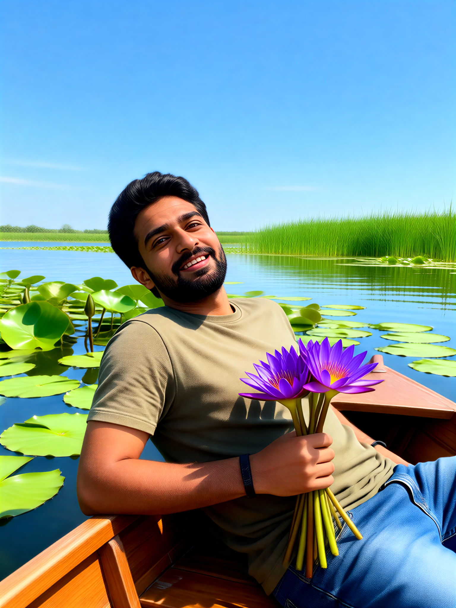 Relaxed Boat Flowers image