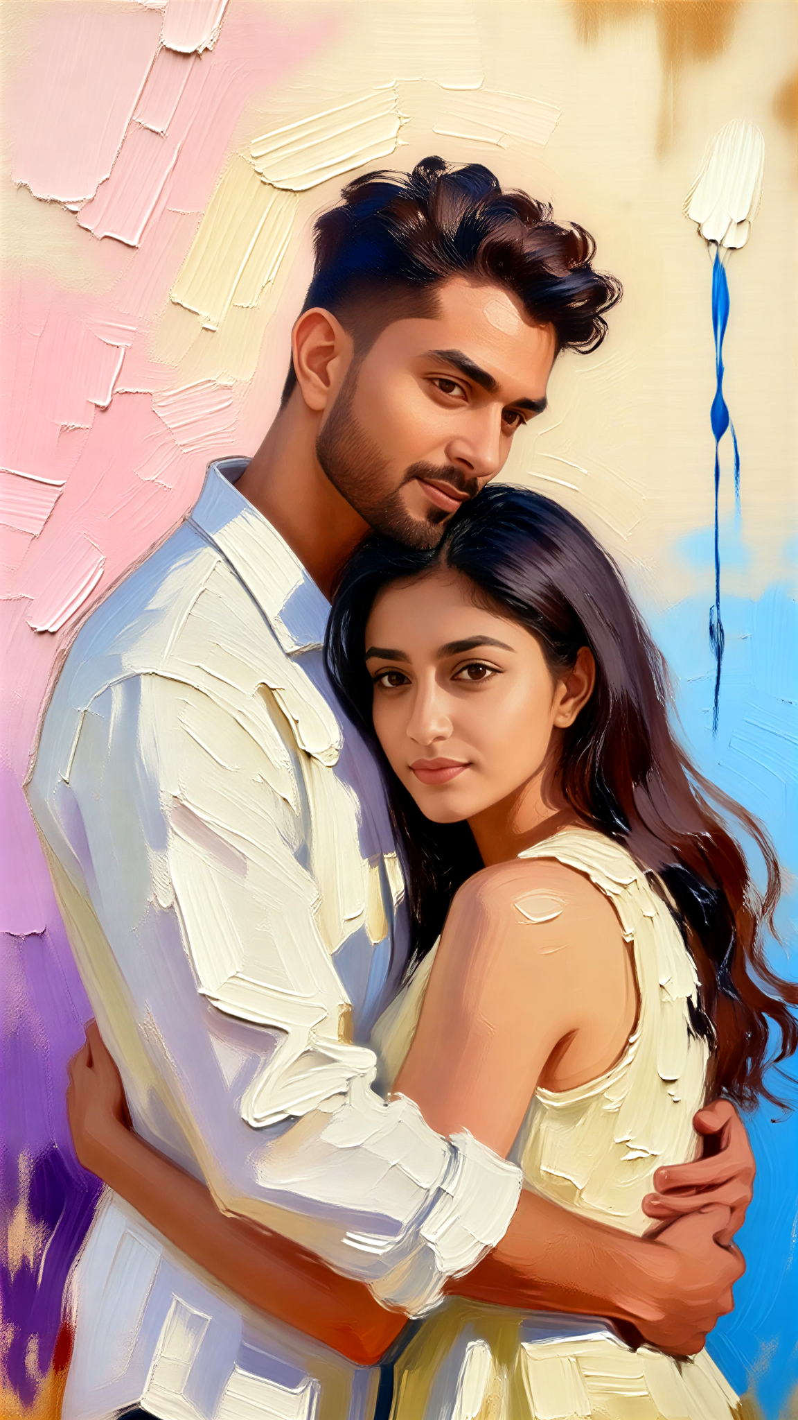 Oil painting couple image