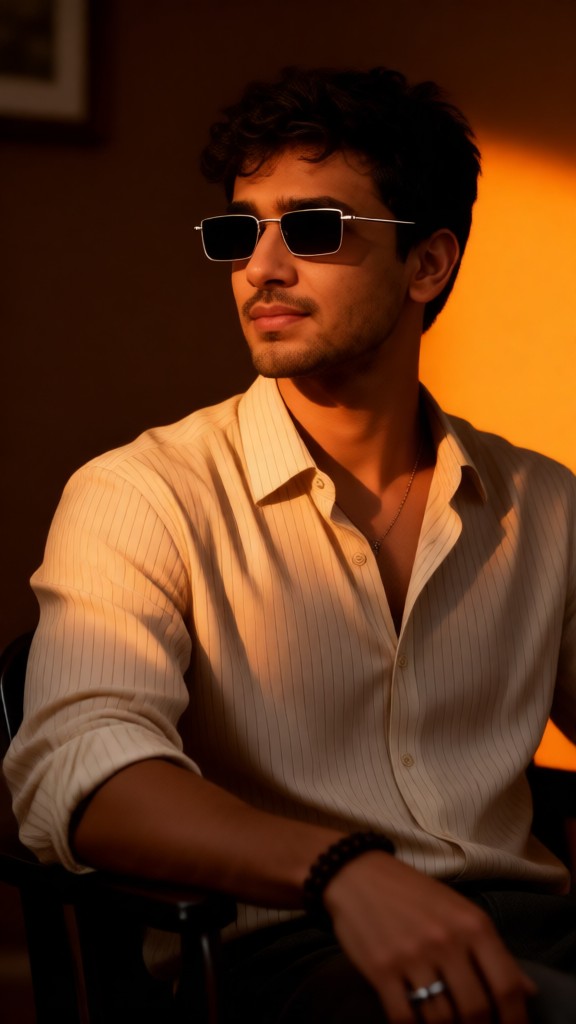 Aesthetic men's portrait image