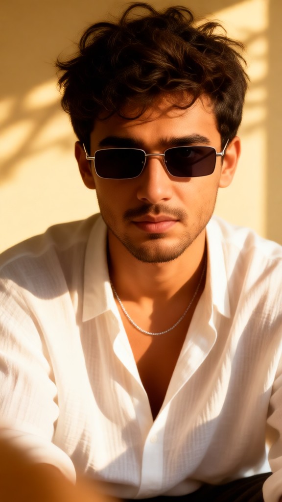 Aesthetic men's portrait image