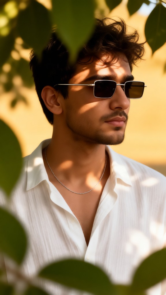 Aesthetic men's portrait image