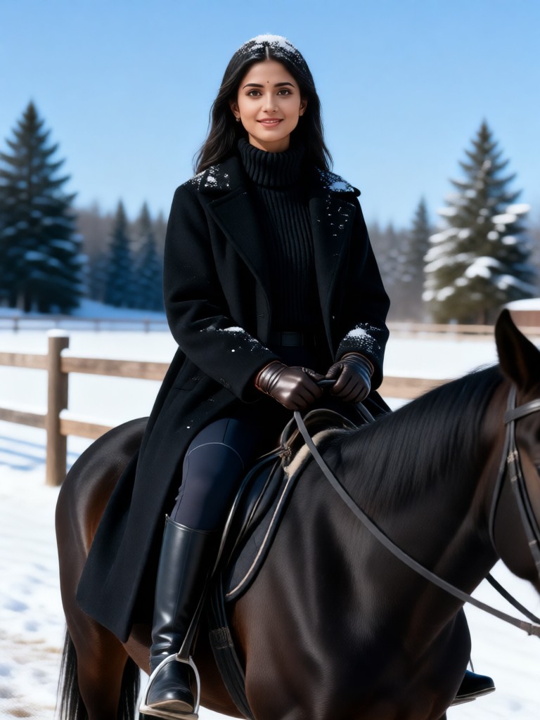 Snowfall Horse Ride image