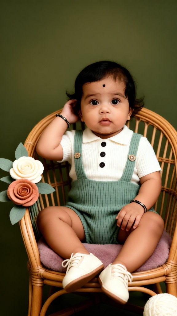 Fashion kid portrait image