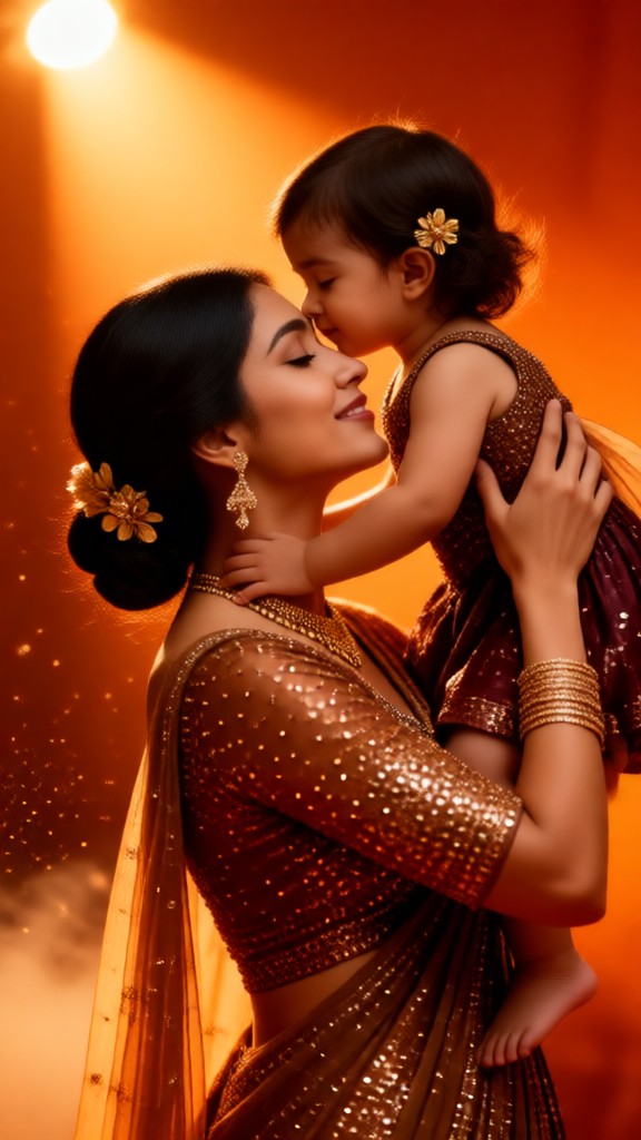 Golden Mother & Child Portrait-02 image