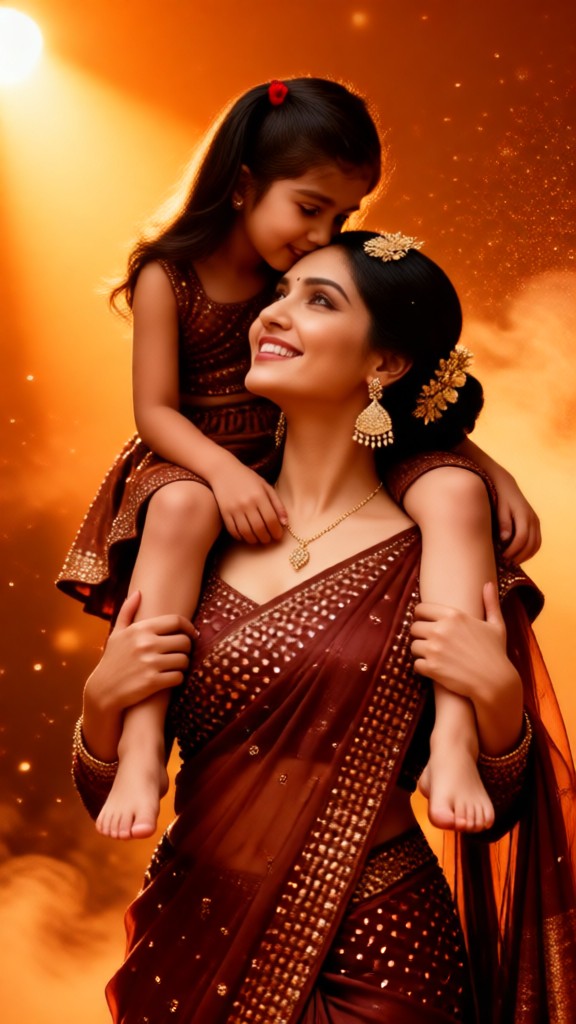 Golden Mother & Child Portrait-03 image
