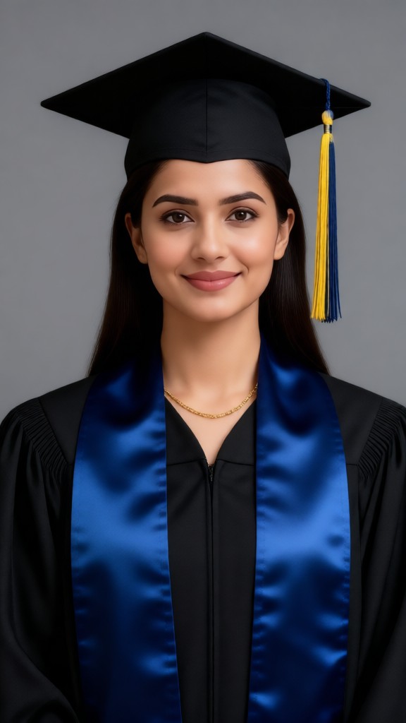 Solo graduation portrait image