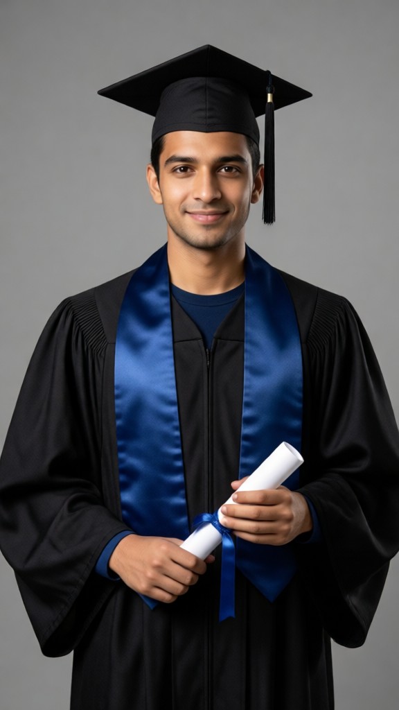 Solo graduation portrait-p image