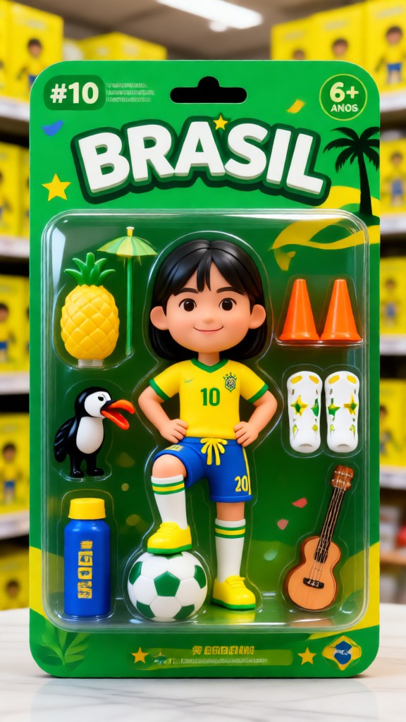 Brazil No.10 Football Collectible Doll image