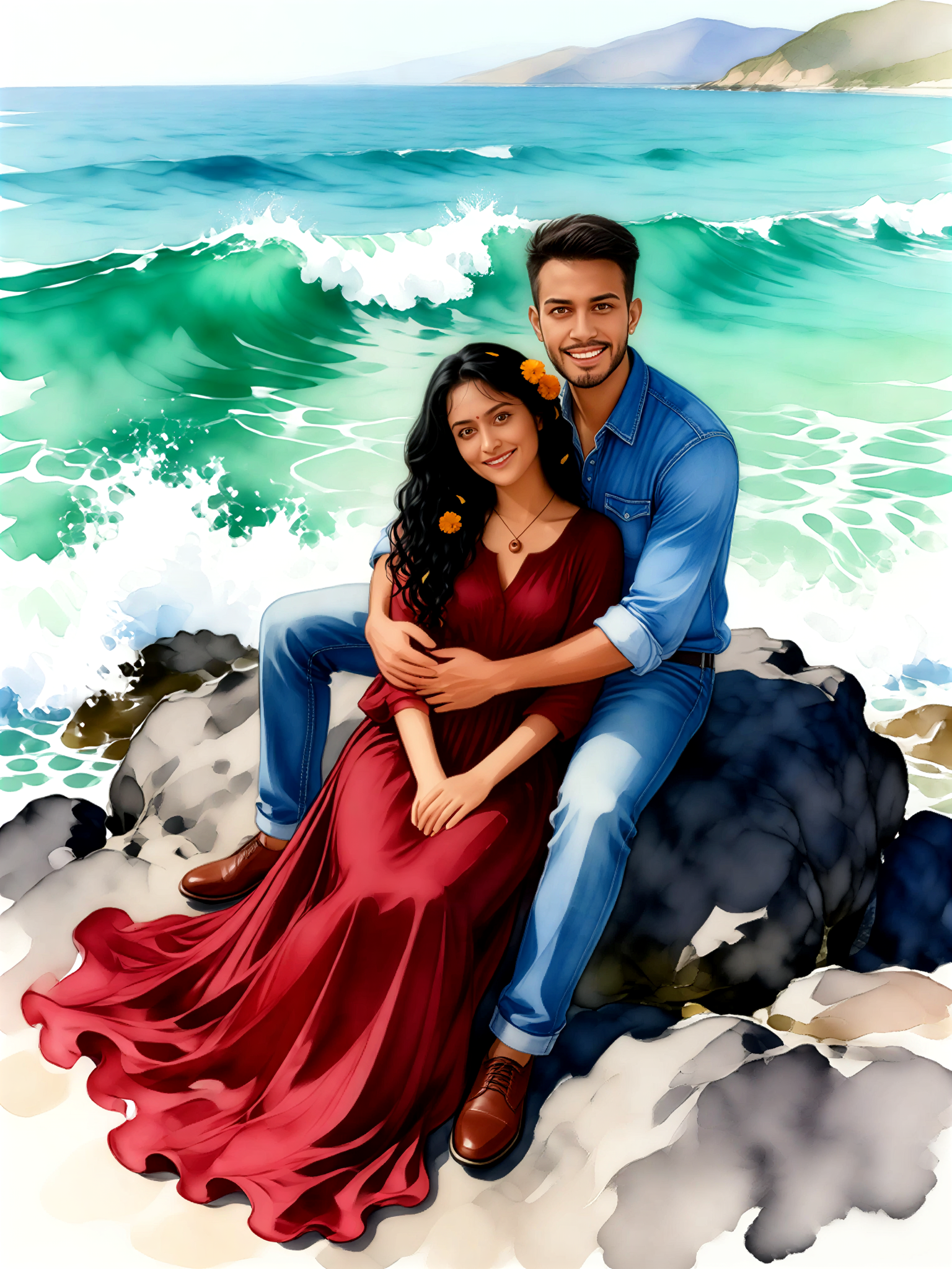 Red Dress Seaside image