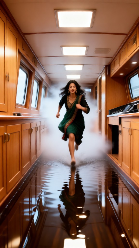 Running to escape danger image