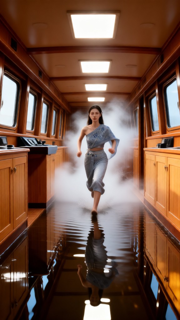 Running to escape danger image
