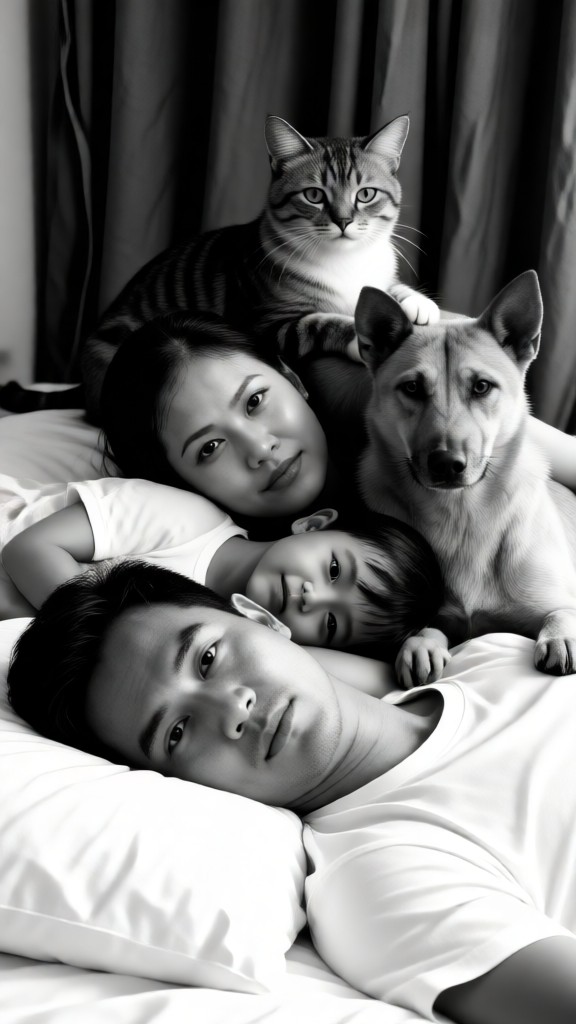Whole Family With Fur Babies image