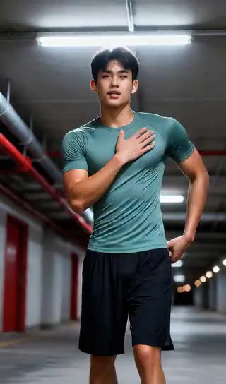 Muscle man garage dance image