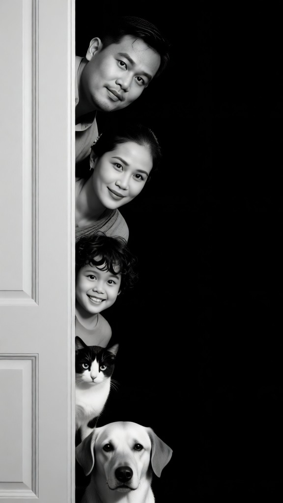 Whole Family With Fur Babies-p1 image