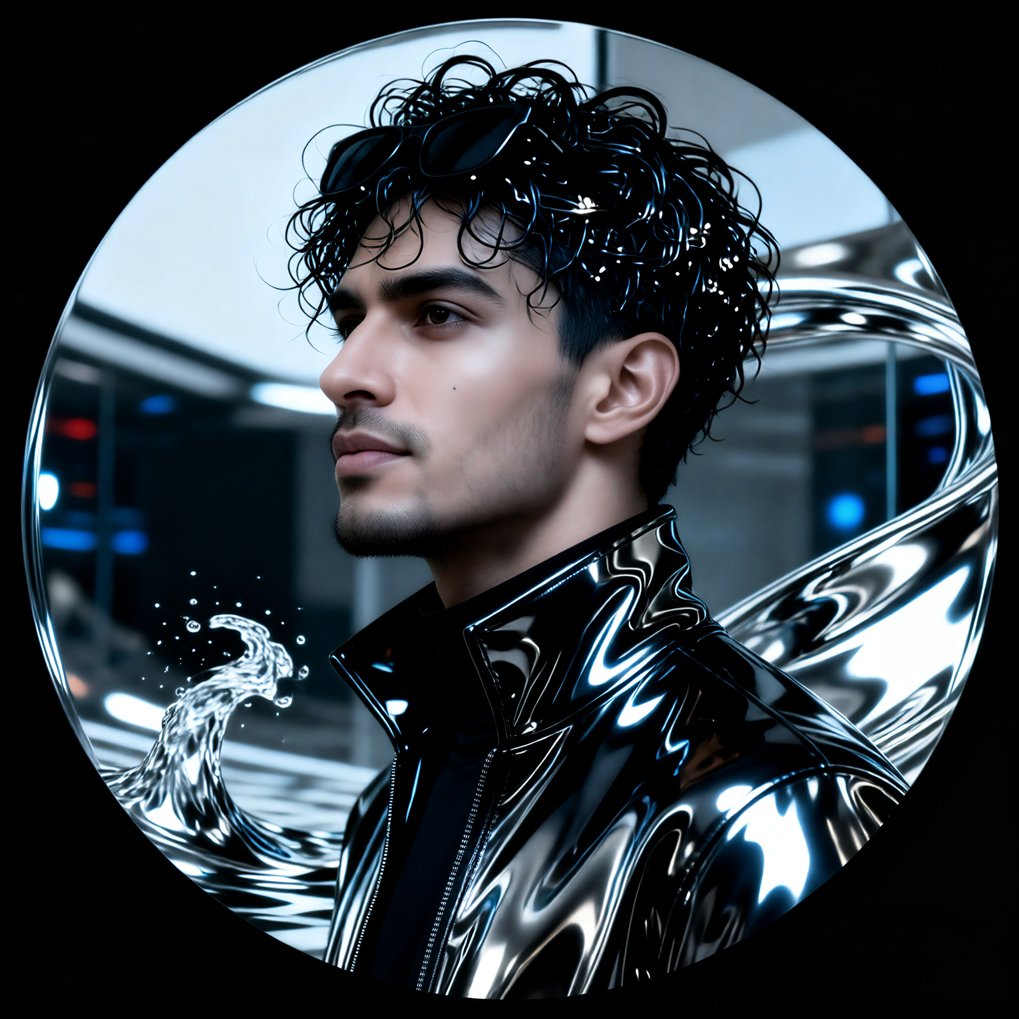 Liquid Cool Color Male Head - Sunglasses Edition image