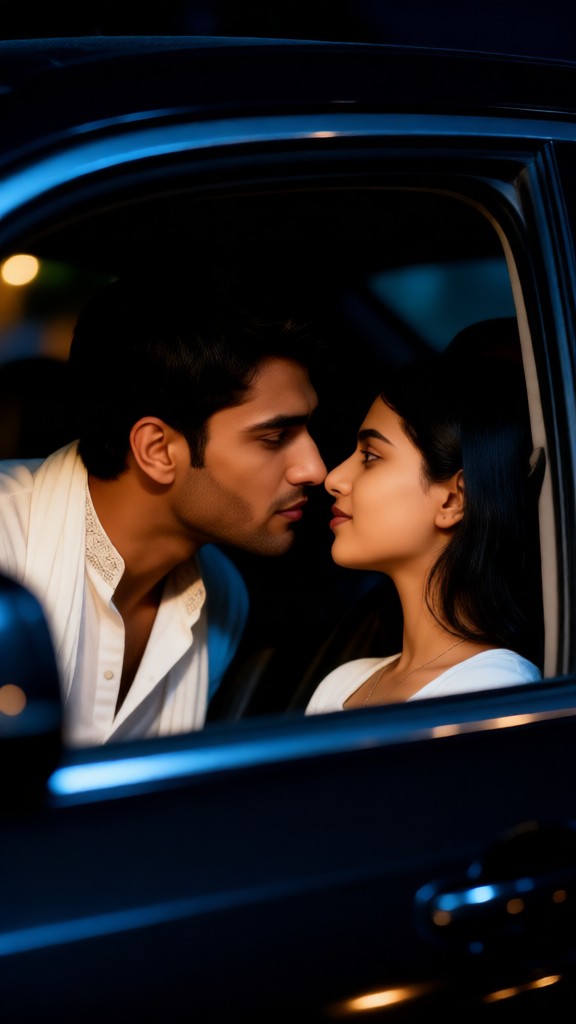 Sexy Car Window Kiss image