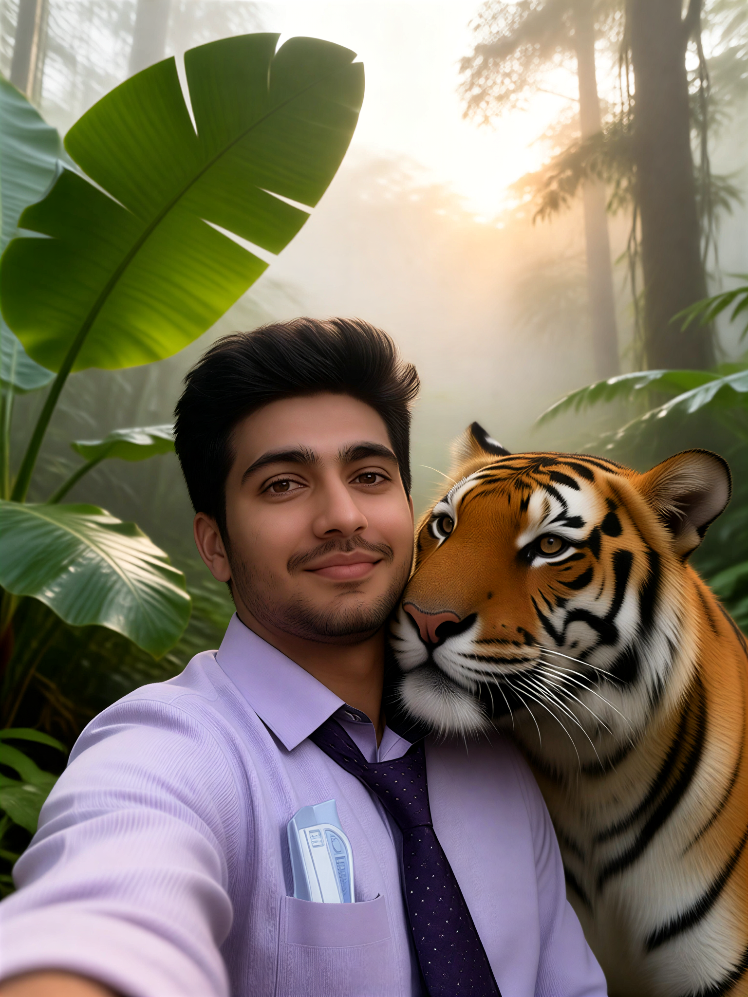 Tiger Snuggle Selfie image