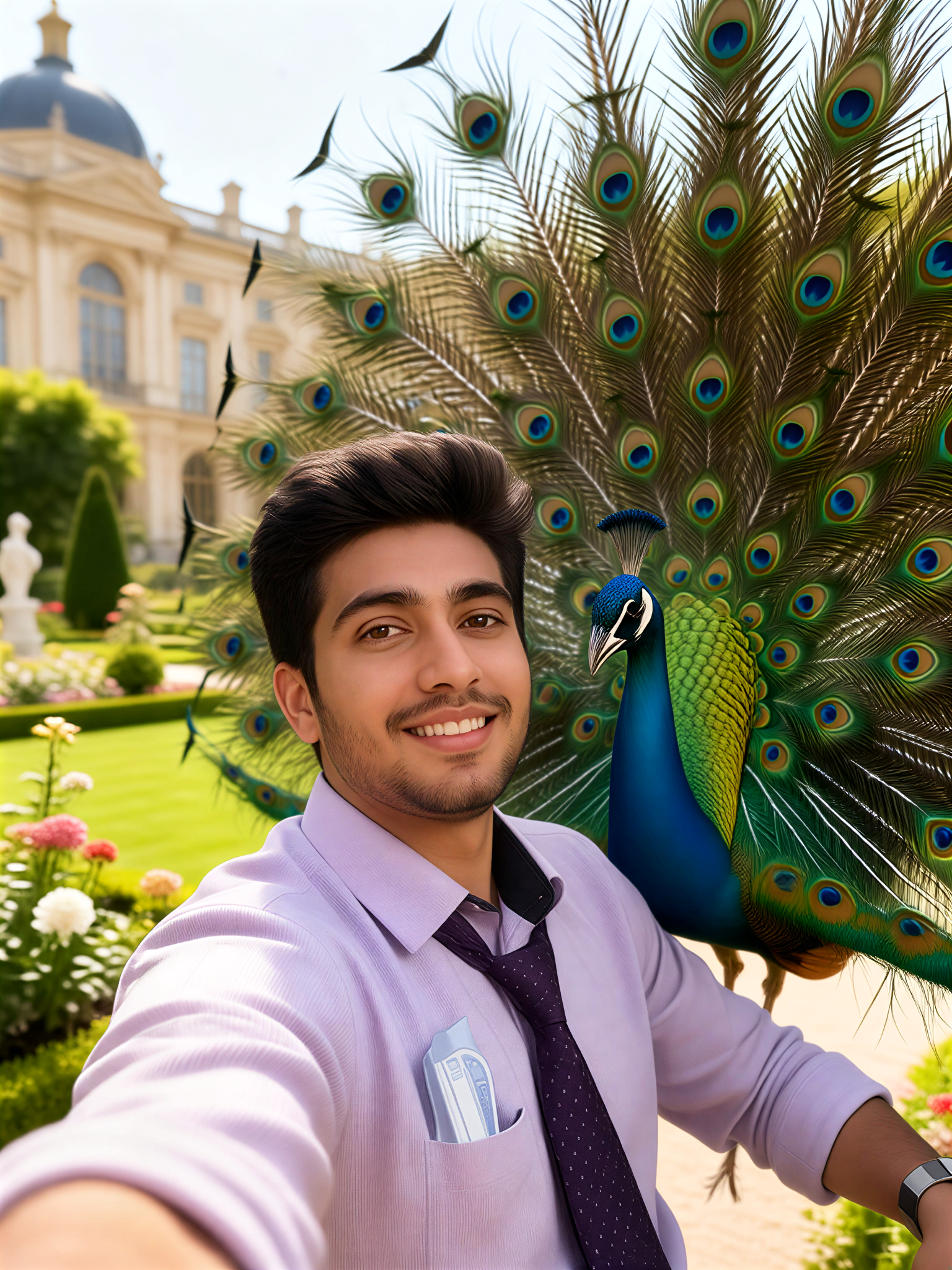 Royal Peacock Selfie image