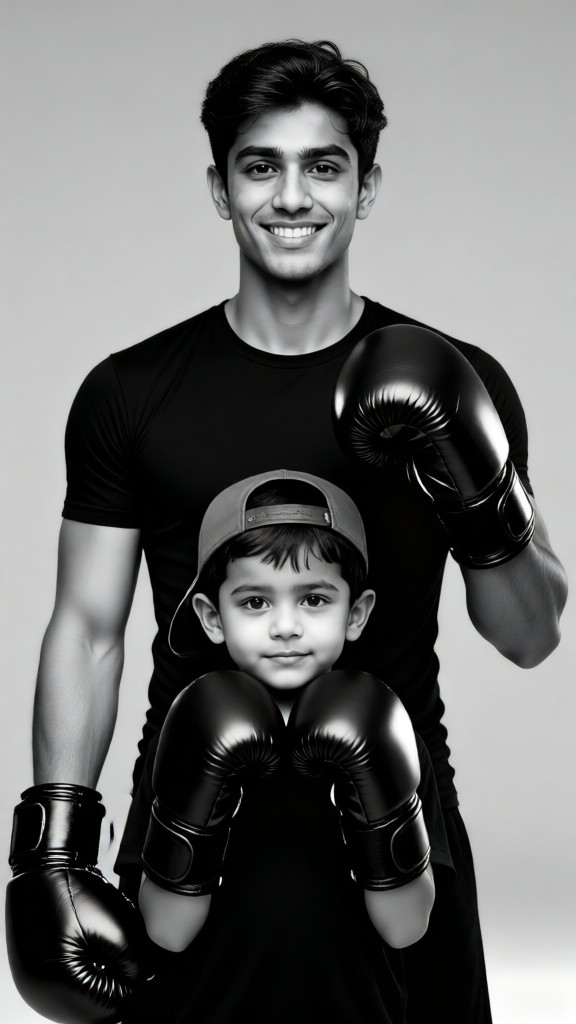 Father-Son Boxing Wallpaper image